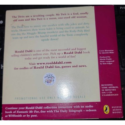 The Twits Audiobook CD Roald Dahl Promo The Daily Telegraph Kids Audio Book