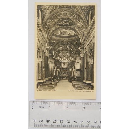 1943 postcard Interno Della Basilica, Pompei, Italy