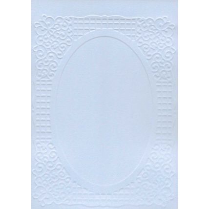 A6 Embossed Card. 10 Sheets. Frame. Cardmaking Scrapbooking Crafts Toppers