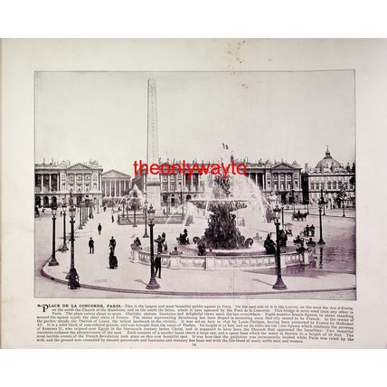 Place De La Concorde, Paris And Pueblo Laguna, Book Illustration, 1896