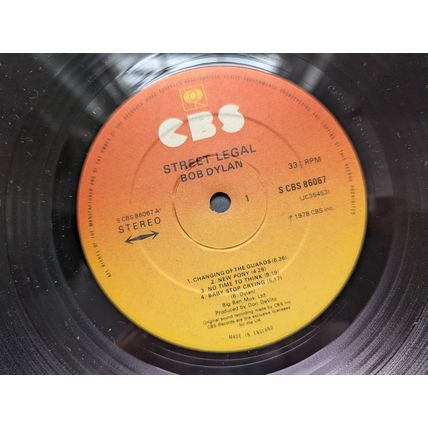 BOB DYLAN Street Legal LP UK vinyl record 1978 original UK issue FOLK ROCK