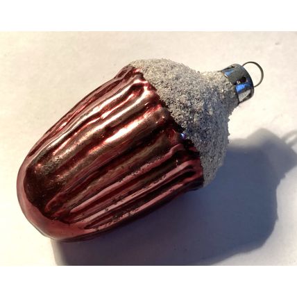 Vintage Mercury Glass Christmas Ornament Acorn 2 1/2"