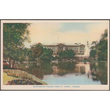 Buckingham Palace from St James', London, c.1920s - Postcard