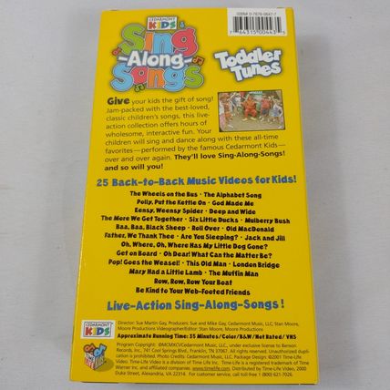 Cedarmont Kids 25 Classic Sing Along Songs Toddler Tunes VHS Taped Used