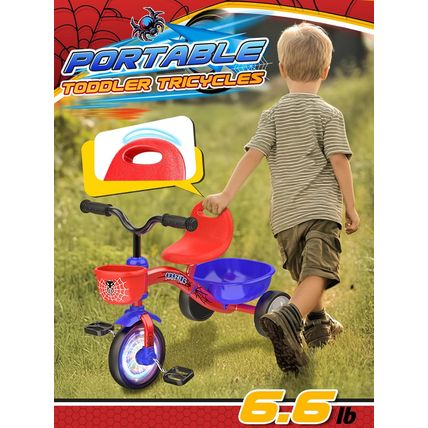 Tricycle for Toddlers 1-3 3-5 Year Olds, Spider Toddler Bike Baby Balance Bike w