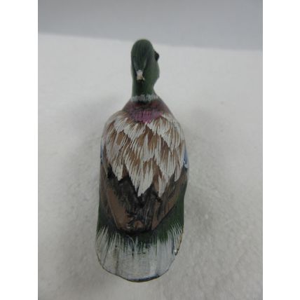 Vintage LOT of 5 Mini Duck Decoy Figures Stone Wood Hand Painted Mallard Goose