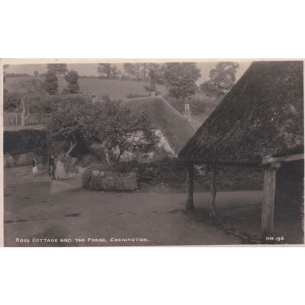 ED 131 COCKINGTON - ROSE COTTAGE AND THE FORGE. PRINTED POSTCARD