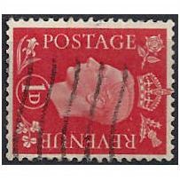1937 SG463a 1d Scarlet Watermark Sideways Good/Fine Used