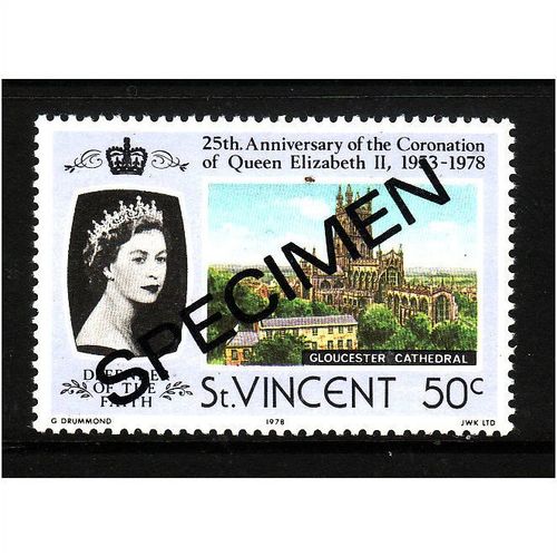 ST VINCENT 1978 50c GLOUCESTER Opt SPECIMEN SG 557 U/M MINT