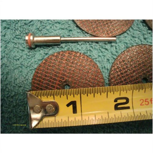 5 Piece 1 1/2" CUT OFF WHEEL KIT includes 1 pc 1/8" SHANK MANDREL FOR METAL New