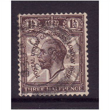 GREAT BRITAIN 1929 PUC SG 436 1 1/2d PURPLE BROWN FINE USED#4