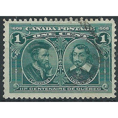 Canada 1908 SG189 1c Blue-Green Fine Used....