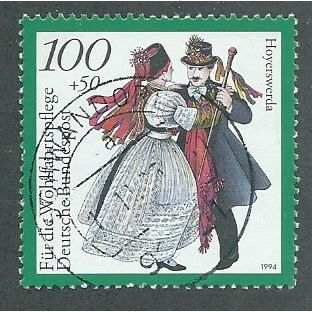 GER 1994 100pf+ 50 'NATIONAL COSTUMES- HOYERSWERDA' FINE USED (EBID47-597)