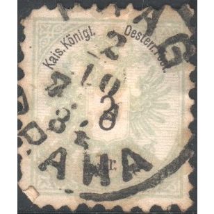 Austria 1883 - SG71c - 3k green - Arms - used
