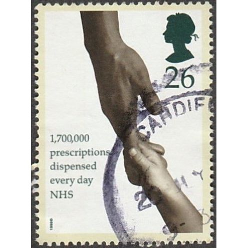 1998 50th Anniv of National Health Service. 26p Val. Adult & Child Hands F/Used
