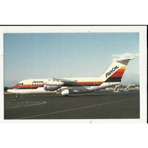 Aviation AIRCAL BAe 146-200A Postcard by AeroGem (0902)