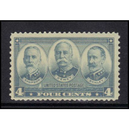 793 4c Sampson-Dewey-Schley Just Clears MNH U2081