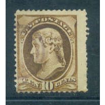 Used 209 10c Thomas Jefferson Just Clears Double Print Q3766