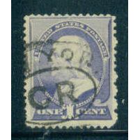 Used 212 1c Benjamin Franklin Barely Clears M01586