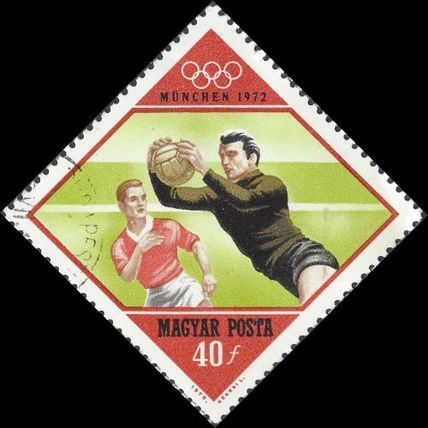 HUNGARY, OLYMPICS, Munich, Football, red & green 1972, 40f, #3