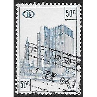 Belgium Epm Mi 351 zx: 80 Fr. black-blue Railway Parcel, polyvalentes paper