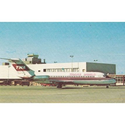 KLM Plane at Flughafen Airport Vintage Postcard
