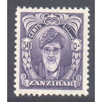Zanzibar Scott 238 - SG347, 1952 Sultan 50c MH*