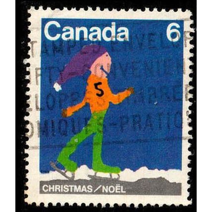 Canada 1975 Christmas Childrens Drawings #1 6c Used Stamp.