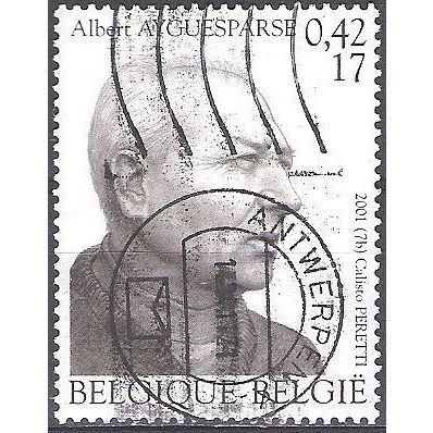 Belgique 2001 Michel 3041 O Cote (2008) 0.50 € Ecrivain Albert Ayguesparse