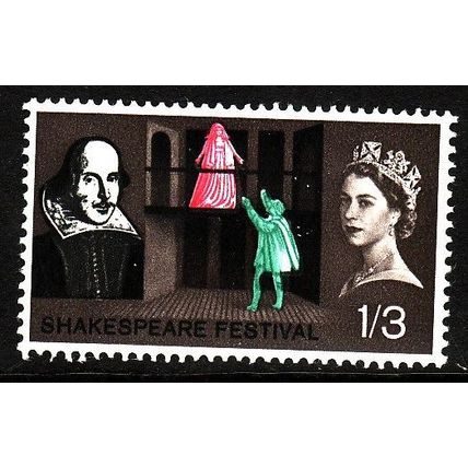 1964 GB, Shakespeare Mounted Mint Stamp. SG. 648. B4/32