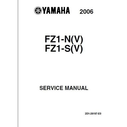 YAMAHA FZ1-N(V) FZ1-S(V) SERVICE MANUAL 2006 MOTORCYCLE 451 PAGES IN ENGLISH