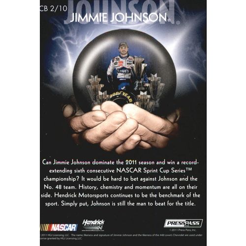 2011 Press Pass Premium Jimmie Johnson-Crystal Ball