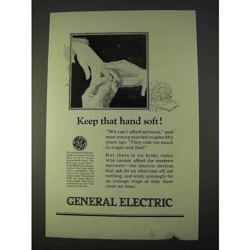 1923 General Electric Ad - Keep that Hand Soft!