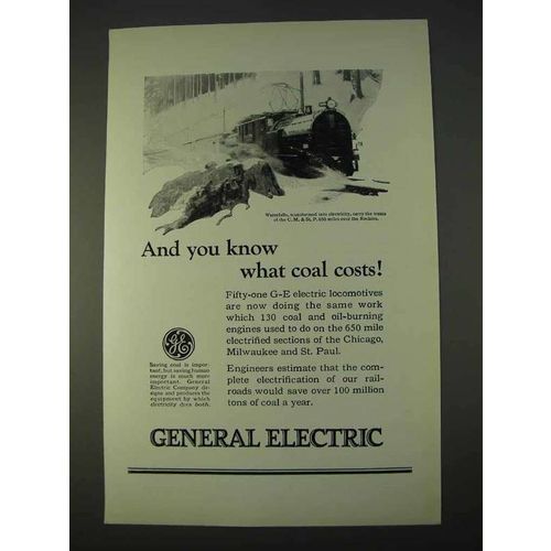 1923 General Electric Ad - You Know What Coal Costs!
