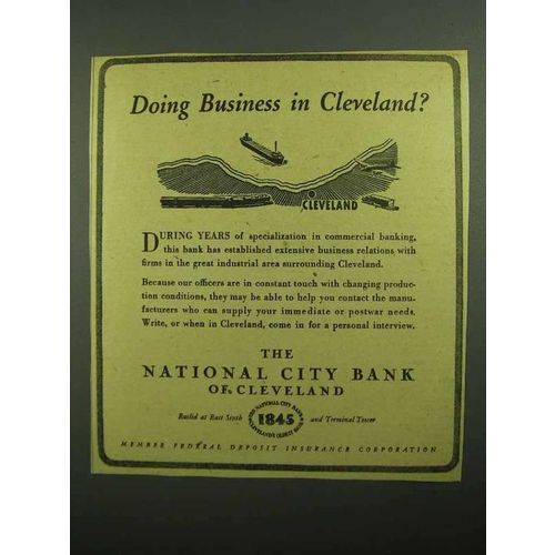 1943 National City Bank of Cleveland Ad - Business?