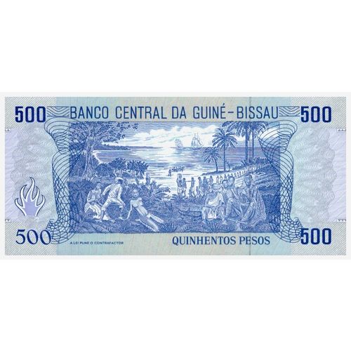 1990 Guinea Bissau 500 Pesos Banknote UNC