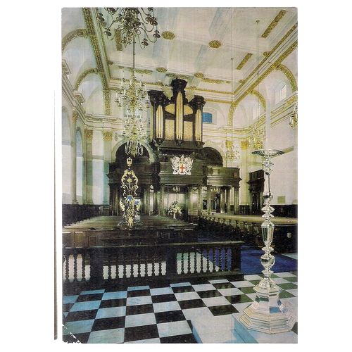 THE WREN CHURCH OF ST. LAWRENCE JEWRY NEXT GUILDHALL, LONDON.. unused postcard =