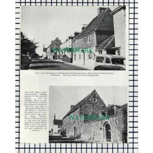 (7712) Winchelsea Sussex Church Square Court Hall - 1957 Cutting