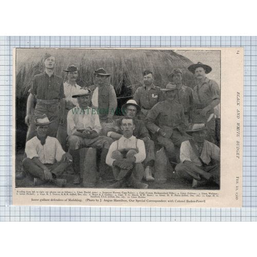 (8640) Mafeking Boer War Pechell Paton Wellman Godley Sandford - 1900 Cutting