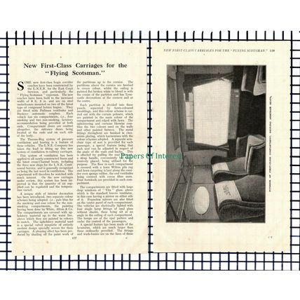 (6648) Flying Scotsman New Carriages - 1930 Article