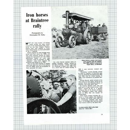 (5451) East Anglian Traction Engine Friars Farm Black Notley Essex Hawkes 1970
