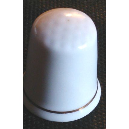 Thimble: English Bone China: Badger