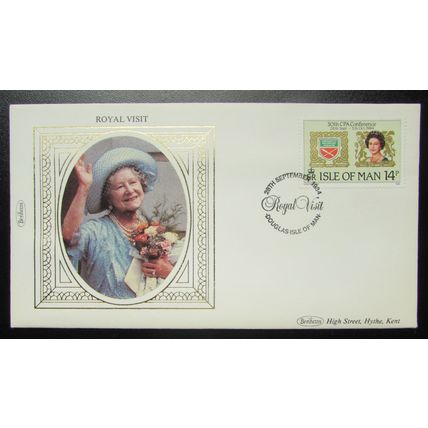 BENHAM IOM - ROYAL VISIT SMALL SILK COVER 1984