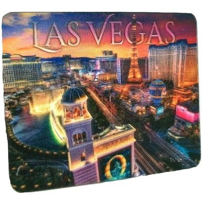 Las Vegas Strip above Bellagio Sign 3D Fridge Magnet