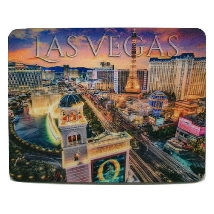 Las Vegas Strip above Bellagio Sign 3D Fridge Magnet