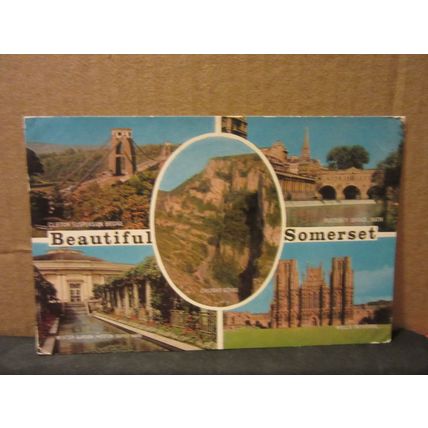 multiview, BEAUTIFUL SOMERSET county used postcard by J. Salmon 1970 pm =