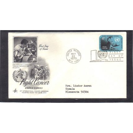 FDC Rose Craft 207 6c Fight Cancer (Cachet-Typed/A) CV40814