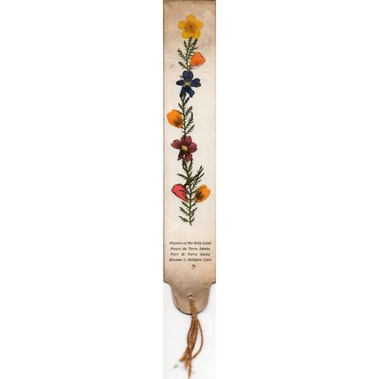 Palphot Bookmark Flowers of the Holy Land & Jerusalem Old City Plastic Covered