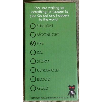 JERMAINE ROGERS DESIGNERCON CHOICES BUNNY FIRE VINYL FIGURE LTD100 SIGNED DOODLE