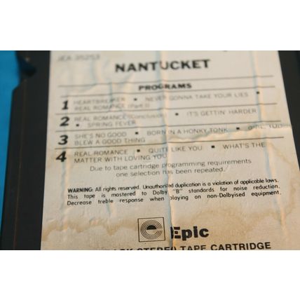 Nantucket Self Titled Rare Epic Records Stereo 8 Track Tape TESTED